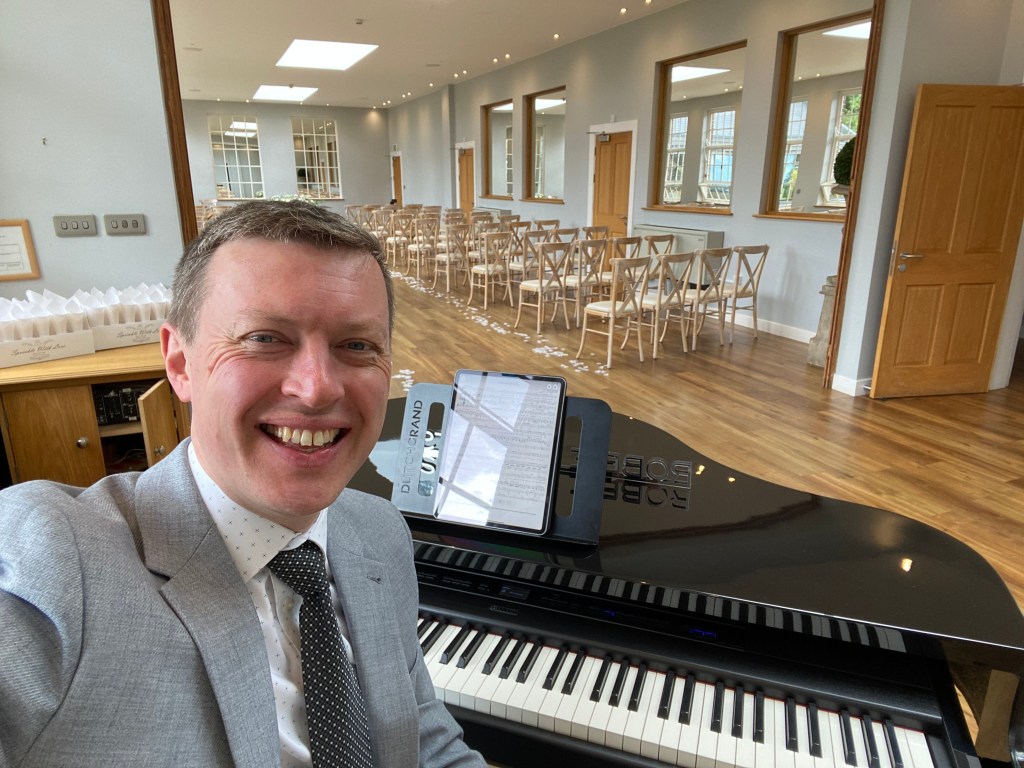 Wedding ceremony at Bredenbury Court Barns