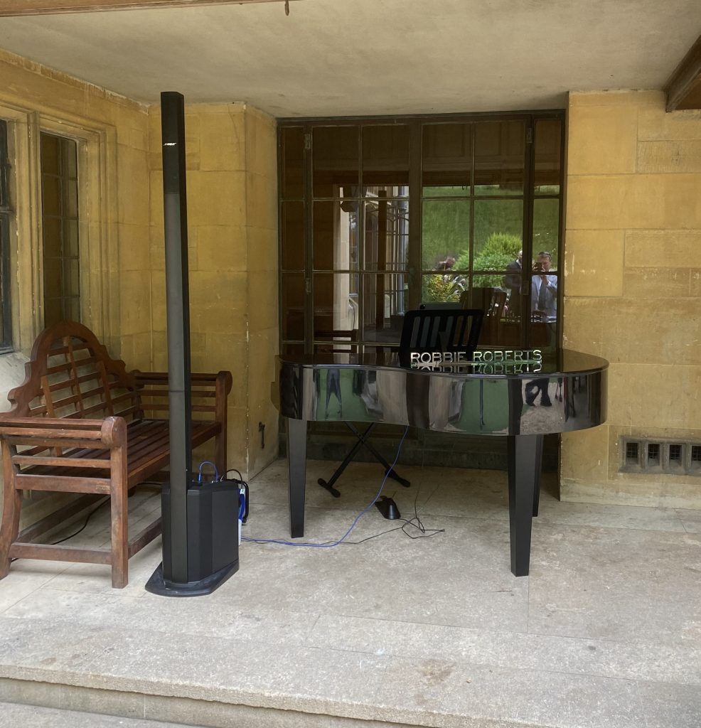 Drinks reception at Coombe Lodge